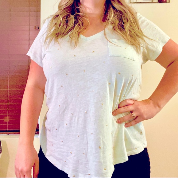 torrid Tops - Torrid Classic Fit Mint and Gold T Shirt